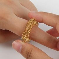 Массажные кольца для пальцев "Су джок" золото